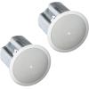 imageJBL Professional Control 12CT Compact 3Inch Full Range InCeiling Round Loudspeaker with Metal BackCan 70V or 8 Ohm Impedance Set of 2 Black Paintable GrillWhite