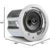imageJBL Professional Control 12CT Compact 3Inch Full Range InCeiling Round Loudspeaker with Metal BackCan 70V or 8 Ohm Impedance Set of 2 Black Paintable GrillWhite