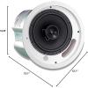 imageJBL Professional Control 12CT Compact 3Inch Full Range InCeiling Round Loudspeaker with Metal BackCan 70V or 8 Ohm Impedance Set of 2 Black Paintable GrillWhite
