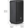 imageJBL Professional EON712 Powered PA Speaker Loudspeaker with Bluetooth 12 inch1300 Watt Corded Electric Black10Inch Speaker