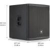 imageJBL Professional EON712 Powered PA Speaker Loudspeaker with Bluetooth 12 inch1300 Watt Corded Electric Black18Inch Subwoofer