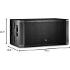 imageJBL Professional SRX818SP Portable Active Amplified Powered 18 Inch Subwoofer System 1000 Watt Peak Crown Amplifier DJ PA Stage Black18Inch Dual Subwoofer