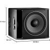 imageJBL Professional SRX818SP Portable Active Amplified Powered 18 Inch Subwoofer System 1000 Watt Peak Crown Amplifier DJ PA Stage Black18Inch Single Subwoofer