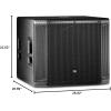 imageJBL Professional SRX818SP Portable Active Amplified Powered 18 Inch Subwoofer System 1000 Watt Peak Crown Amplifier DJ PA Stage Black18Inch Single Subwoofer