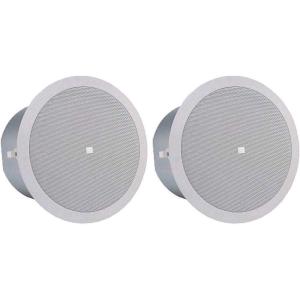imageJBL Professional Control 26CT 65 inceiling speaker with metal backcan Utilizes multitap transformer for 70V line distribution Set of 2 White PaintableAssembly with Transformer Taps